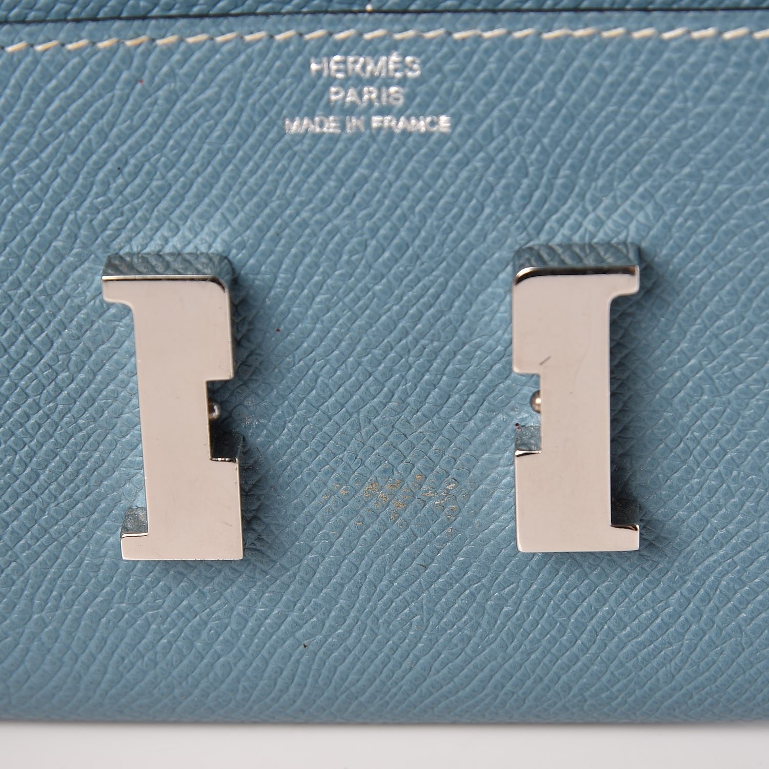Hermes Epsom Constance Short Wallet Blue Jean 8 of 10