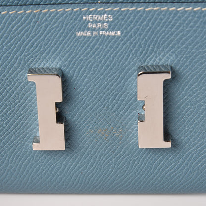 Hermes Epsom Constance Short Wallet Blue Jean 8 of 10