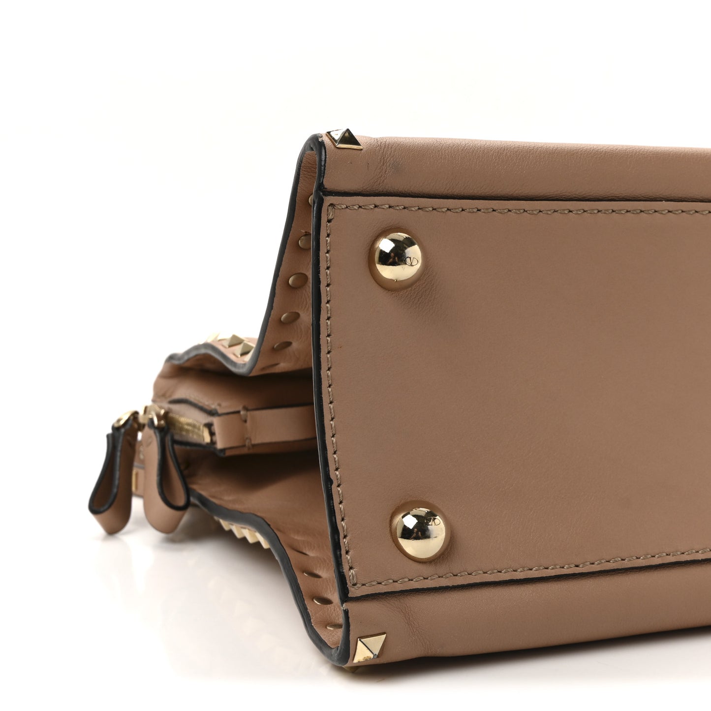 Vitello Rockstud Dome Shopper Soft Noisette