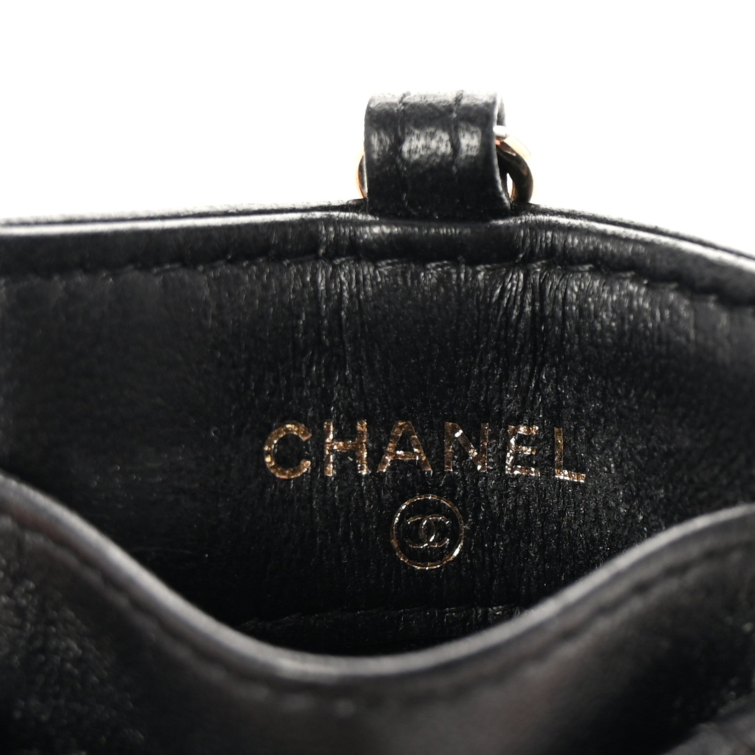 Chanel Lambskin Quilted Card Holder On Chain Black 4 of 10