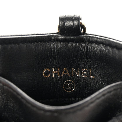 Chanel Lambskin Quilted Card Holder On Chain Black 4 of 10