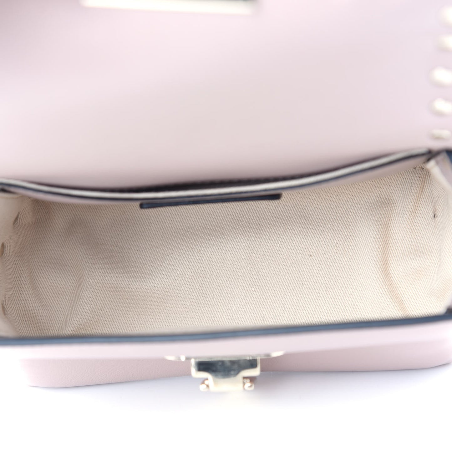 Vitello Mini Rockstud Crossbody Bag Poudre