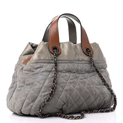Chanel Iridescent Calfskin Quilted Small In The Mix Tote Grey 3 of 14