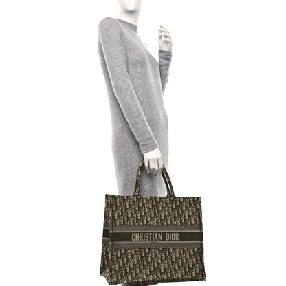 Christian Dior Oblique Large Book Tote Vert Multicolor 3 of 12