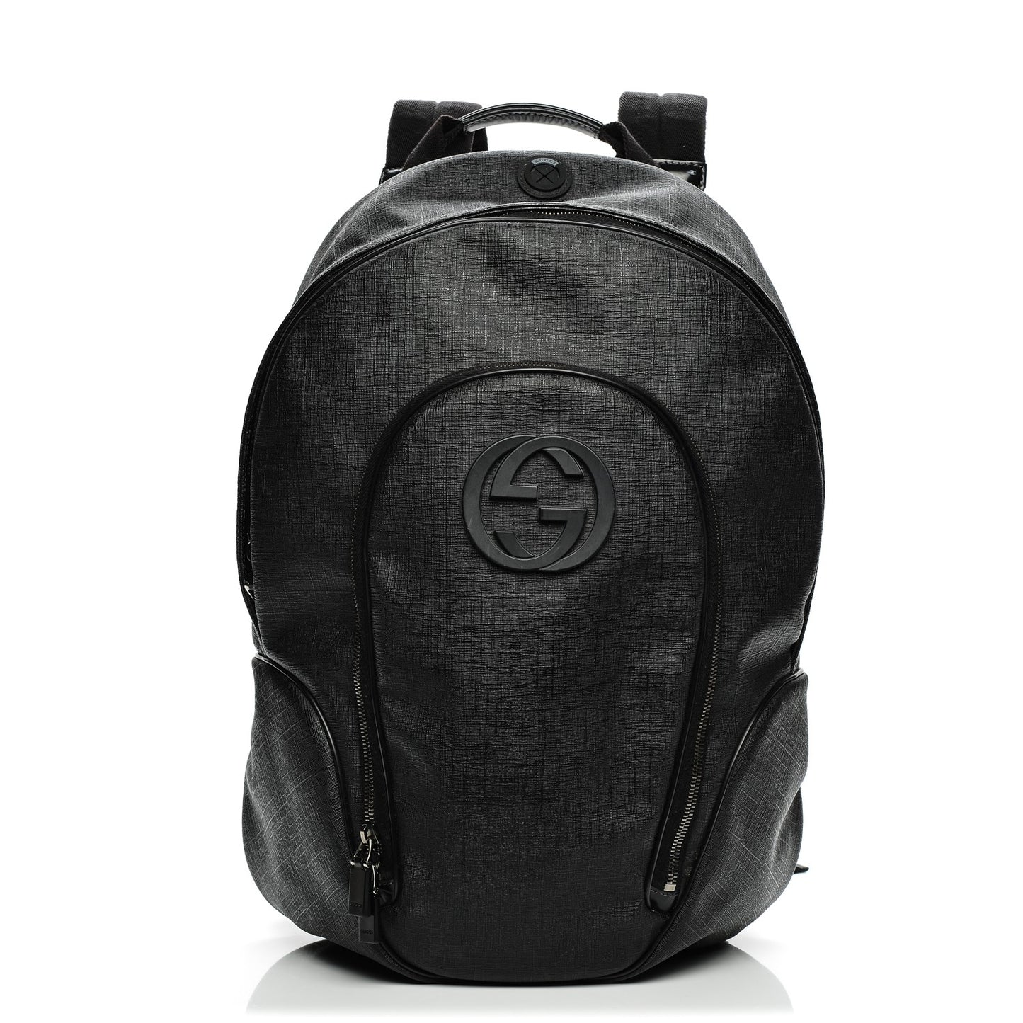 Coated Canvas Interlocking G Travel Backpack Black