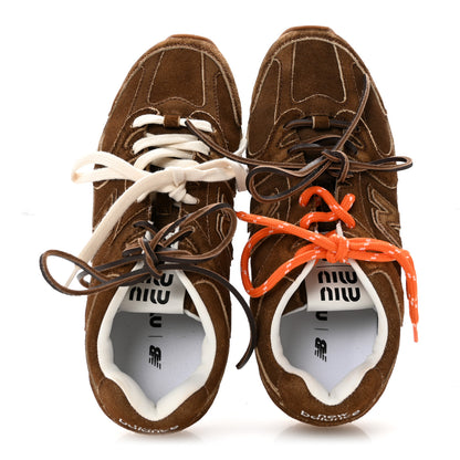 Miu Miu X NEW BALANCE Suede 530 SL Sneakers 38 Cinnamon 2 of 8