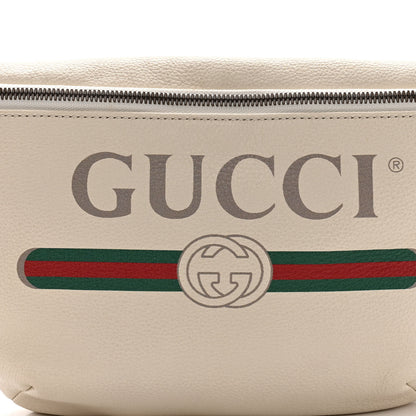 Gucci Grained Calfskin Logo Belt Bag White 8 of 10