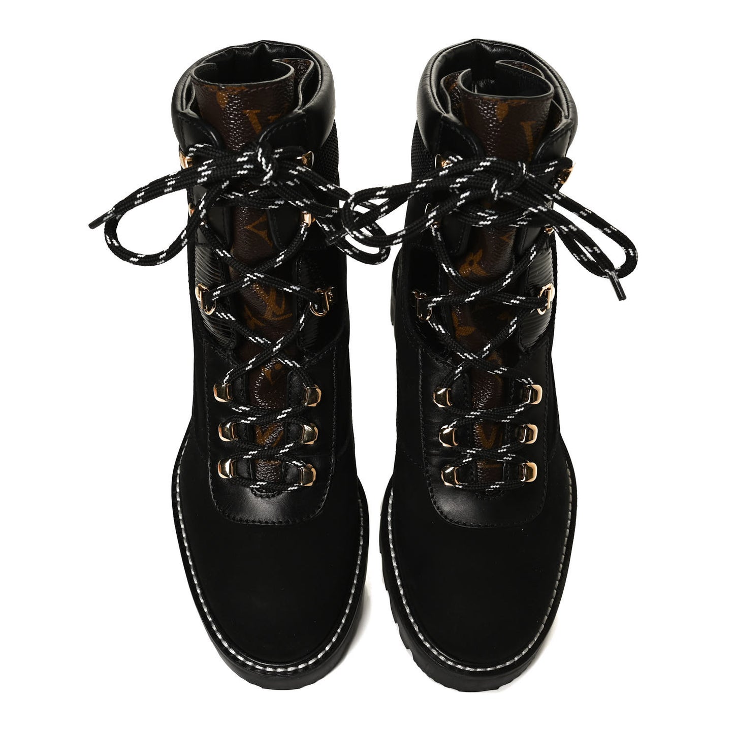 Nubuck Epi Monogram Territory Flat Ranger Boots 37 Black