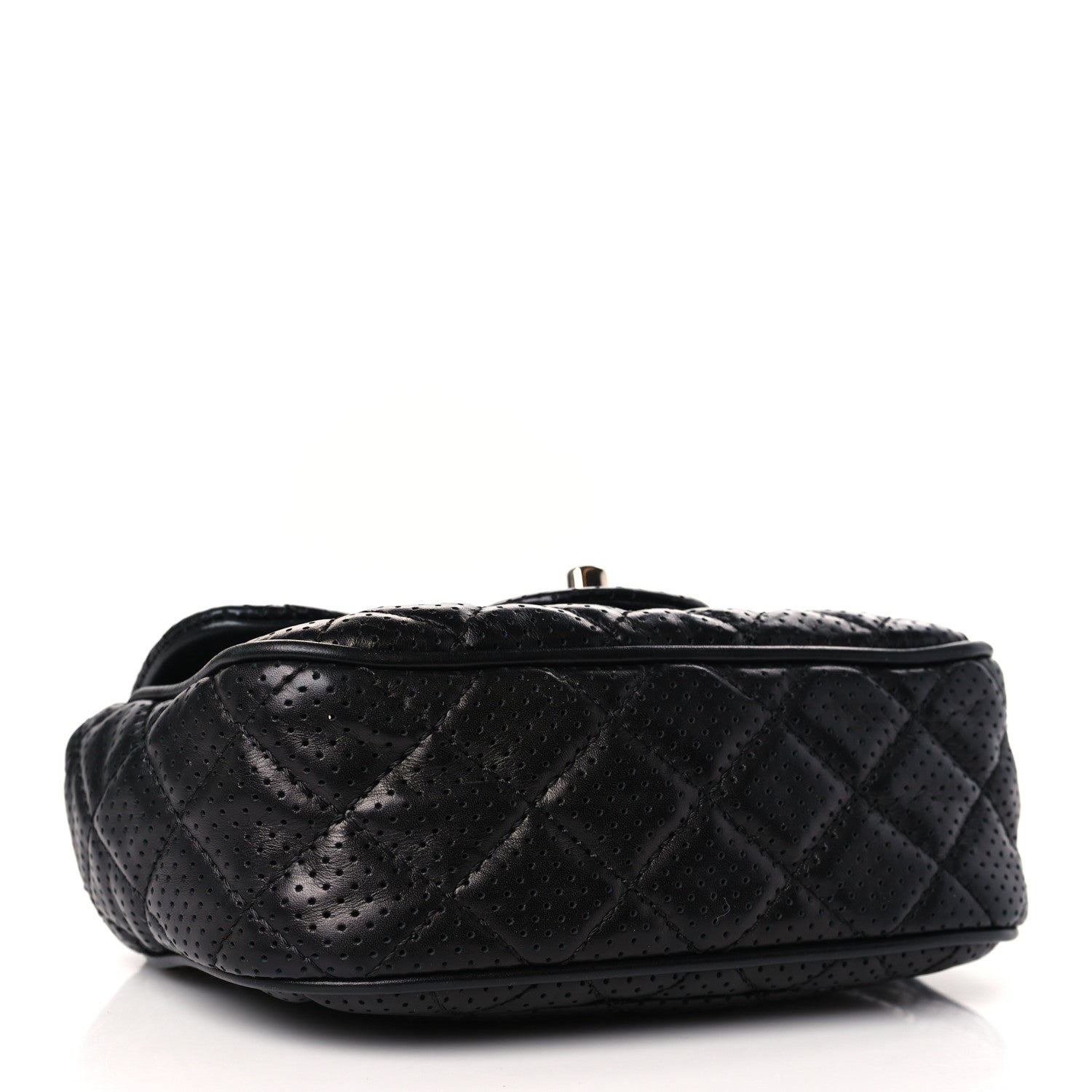 Chanel Lambskin Perforated Mini Rectangular Flap Black 4 of 11