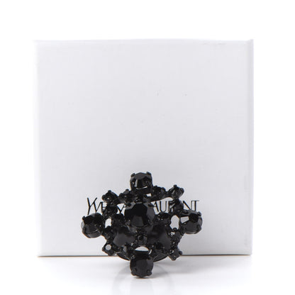Saint Laurent Crystal Ring 7 Black 6 of 6