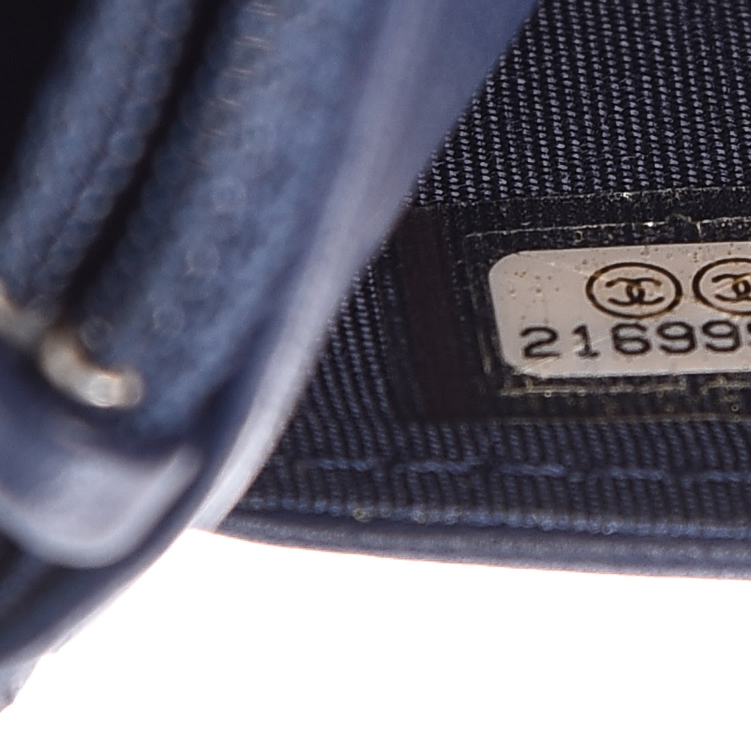 Chanel Lambskin Quilted Wallet On Chain WOC Navy Black 10 of 14