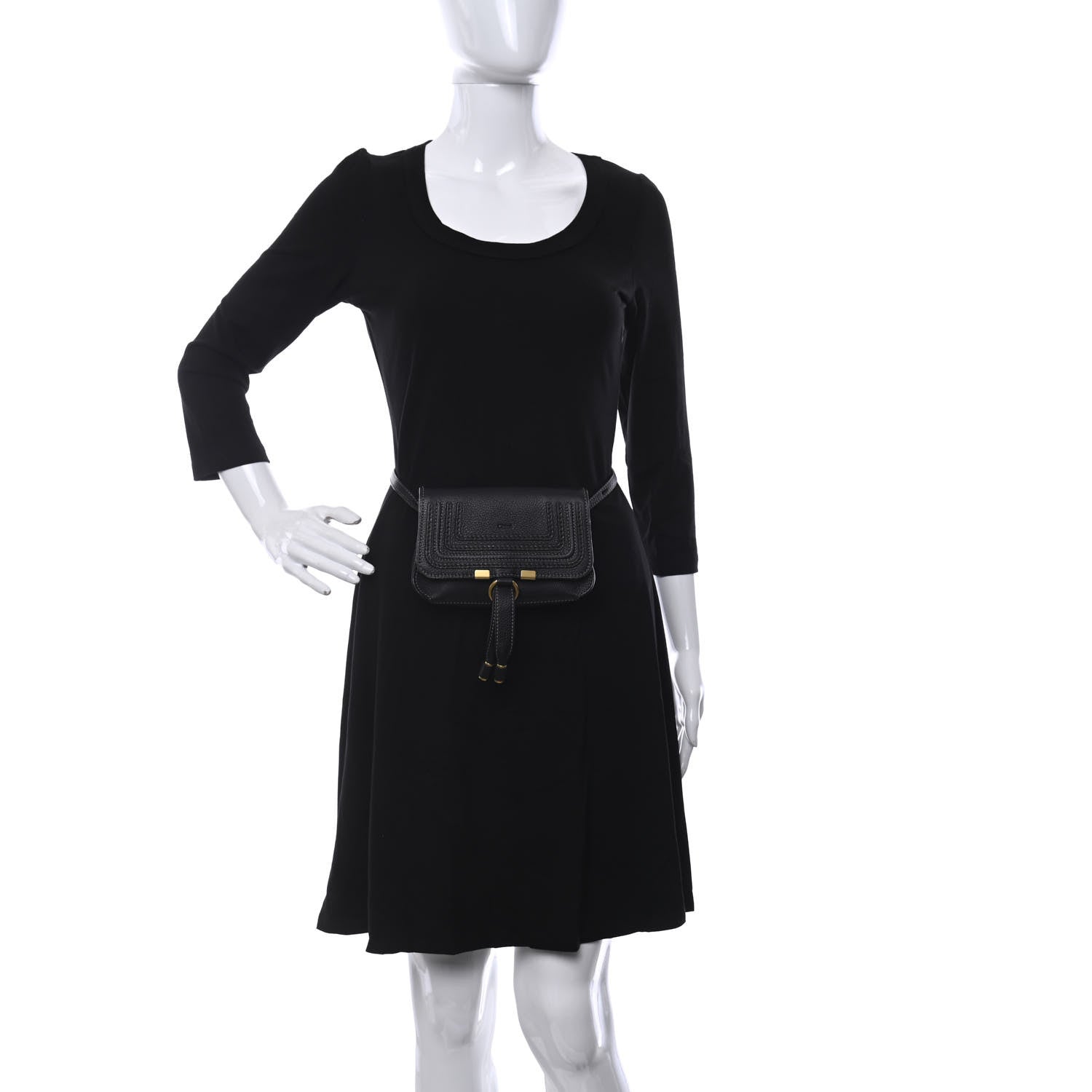 Chloe Calfskin Marcie Convertible Belt Bag Black 2 of 11