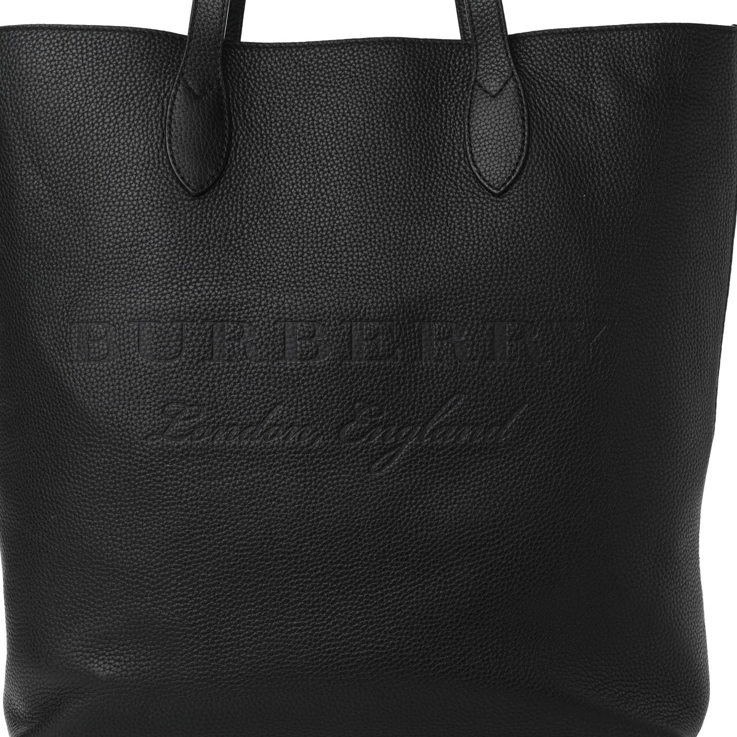 Grainy Calfskin Remington Tote Black