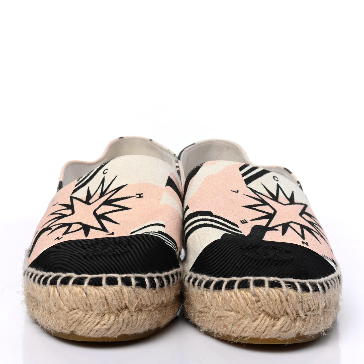 Fabric CC Espadrilles 37 Pink White Black