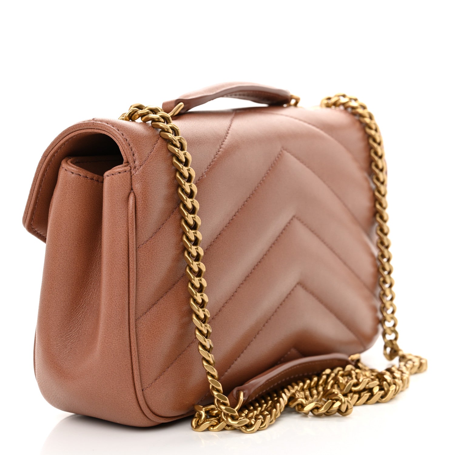 Saint Laurent Lambskin Chevron Quilted Small Loulou Hortensia 4 of 13