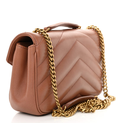 Saint Laurent Lambskin Chevron Quilted Small Loulou Hortensia 4 of 13