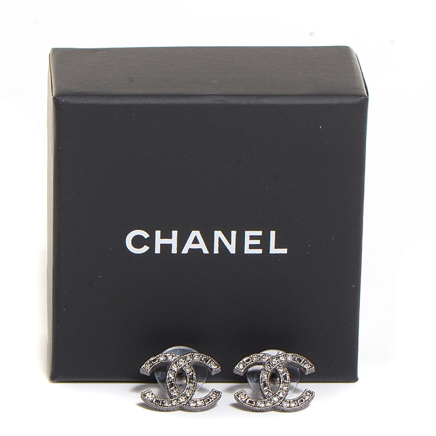 Chanel Crystal CC Earrings 4 of 5