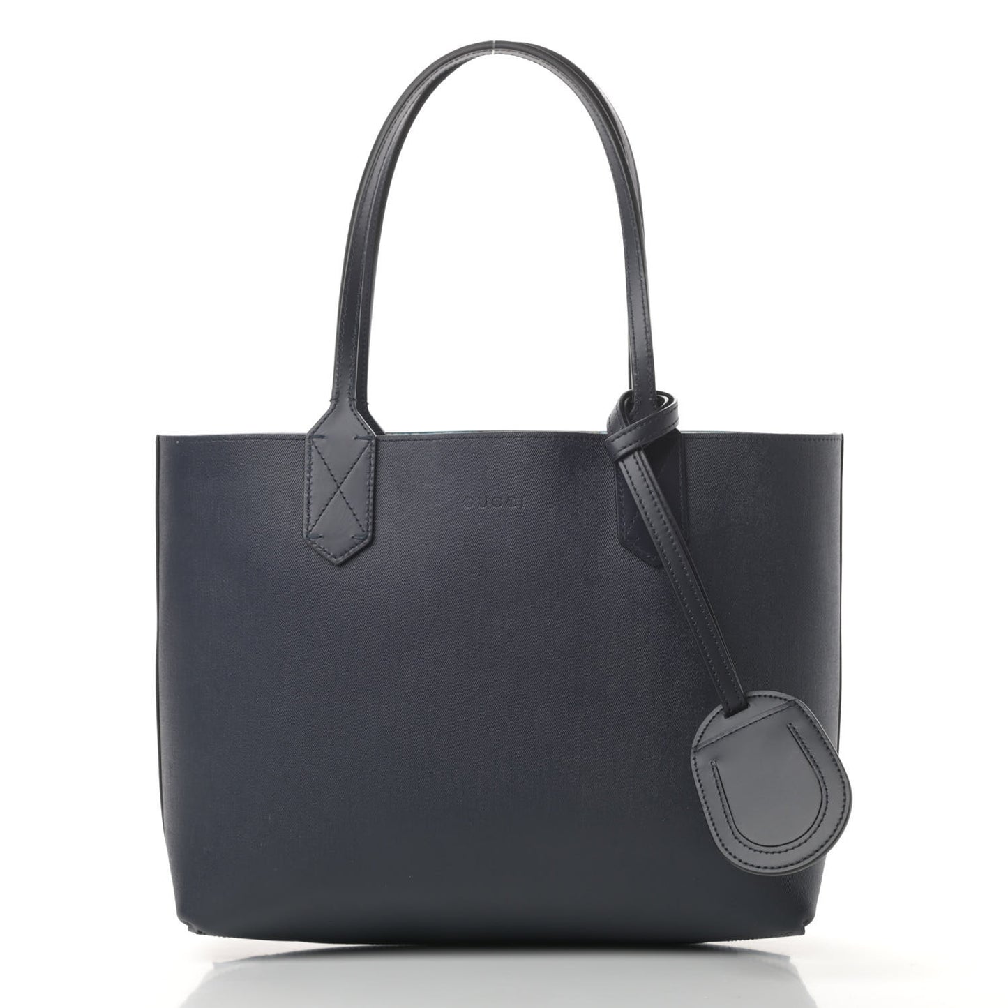 GG Supreme Monogram Blooms Small Reversible Tote Beige Blue Navy