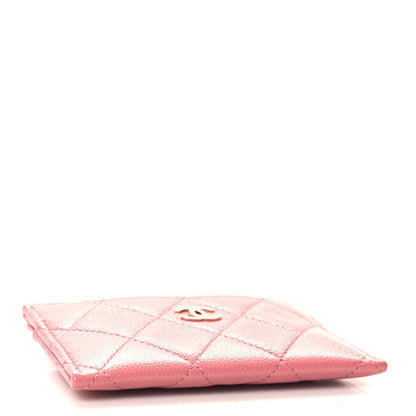Chanel Caviar Quilted Card Holder Pink 4 of 9