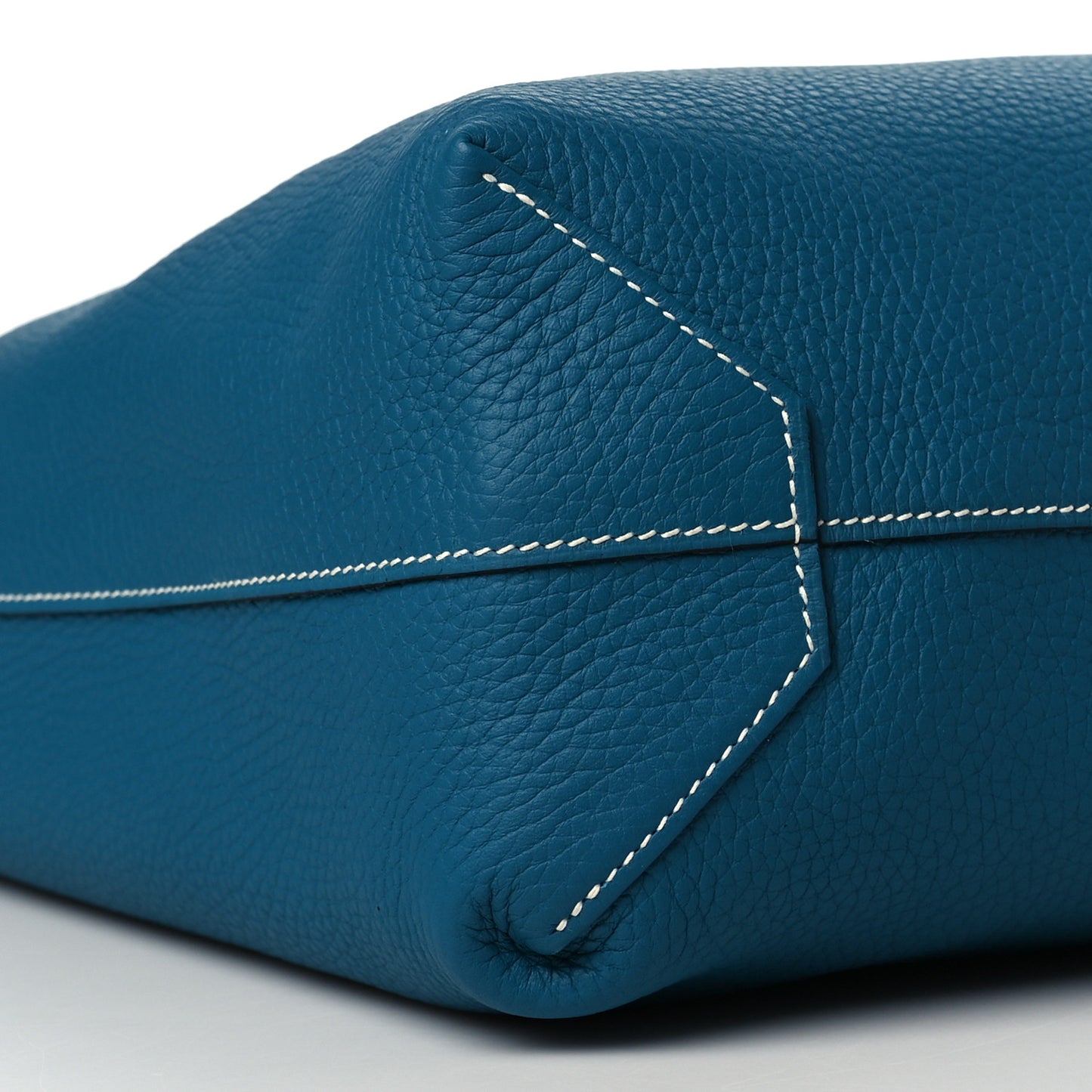 Taurillon Clemence Double Sens 45 Reversible Tote Bleu Izmir Bleu Saphir
