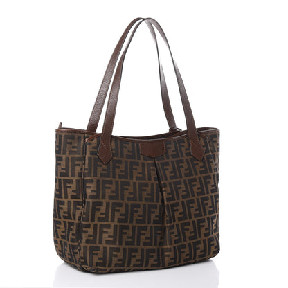 Fendi Zucca Vitello Artic Grande Shopping Tote Tobacco Castagna 3 of 11