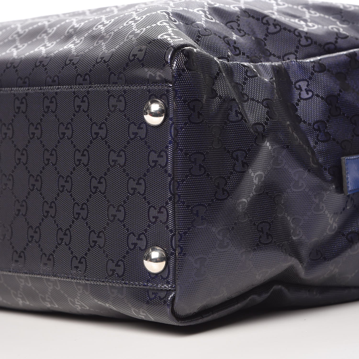Gucci Imprime Monogram Large Duffle Bag Blue 9 of 11