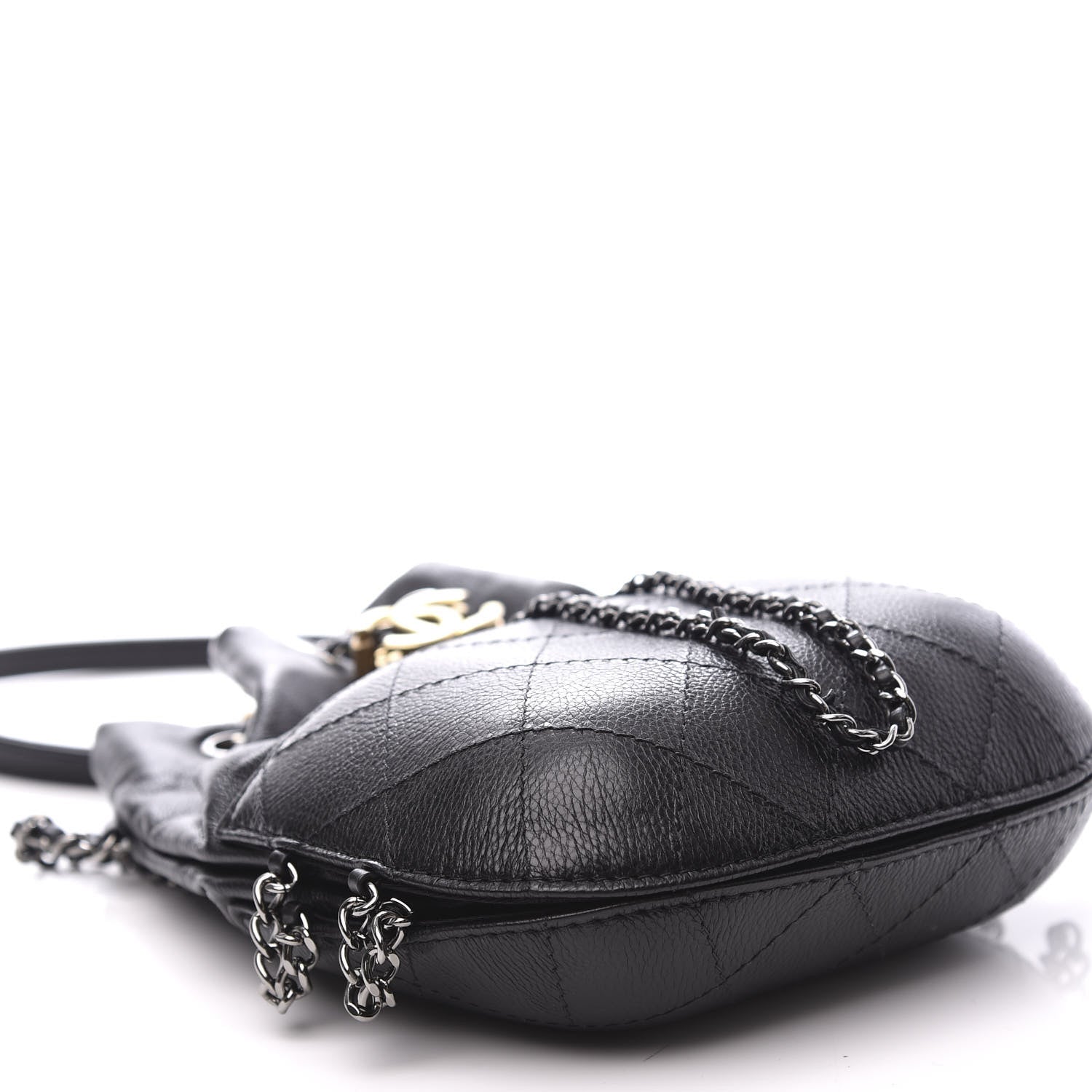 Chanel Calfskin Quilted Small Gabrielle Bucket Black 7 of 10