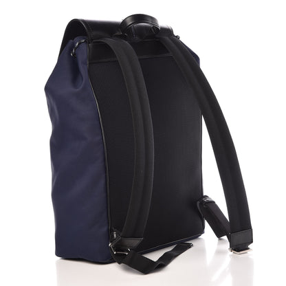 Christian Dior Calfskin Nylon Motion Backpack Black Blue 3 of 9
