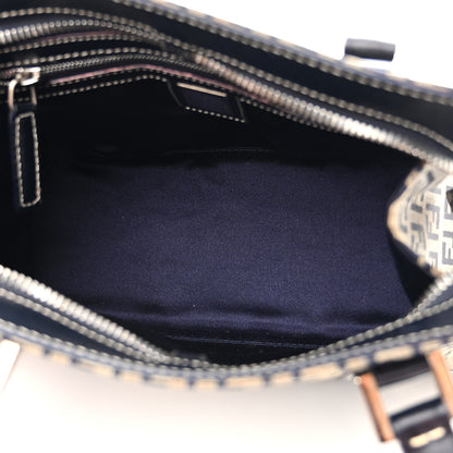 Fendi Zucca Boston Navy 5 of 10