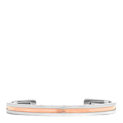 Bulgari 18K Rose Gold Stainless Steel B.Zero1 Cuff Bracelet SM 1 of 4