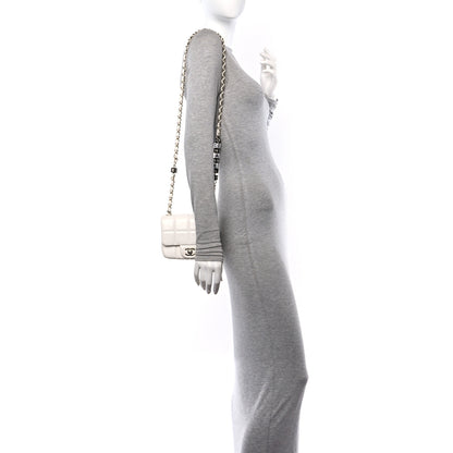 Chanel Lambskin Resin Crystal Square Quilted Monacoco Mini Square Flap White 2 of 10