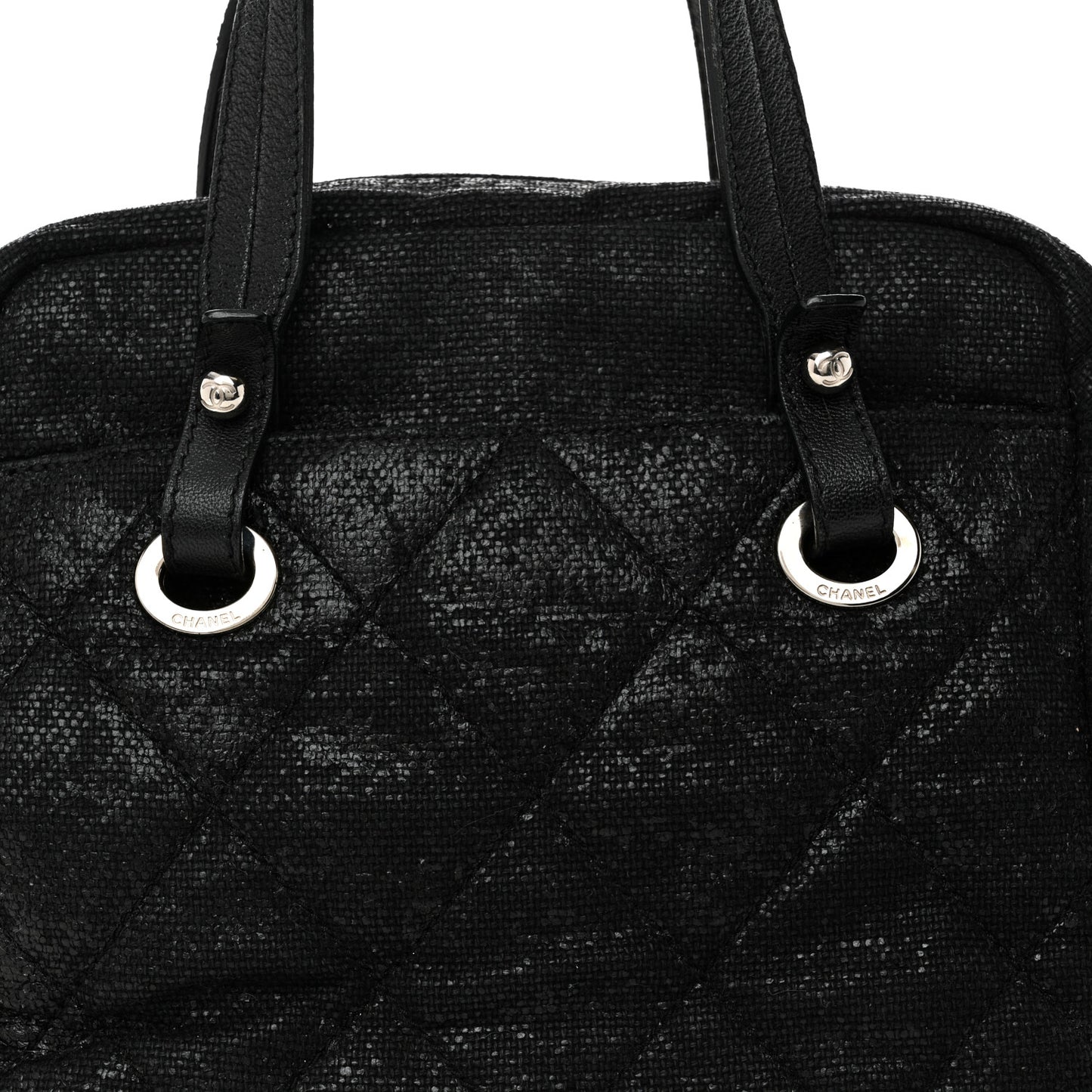 Coated Canvas Paris Biarritz Satchel Black