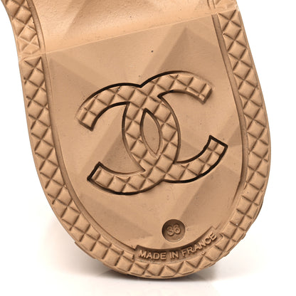 Chanel Caoutchouk CC High Boots 36 Beige 6 of 9