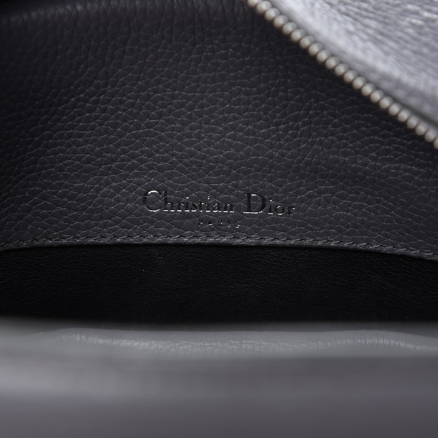 Christian Dior Supple Grained Calfskin Large Open Bar Tote Grey 8 of 9