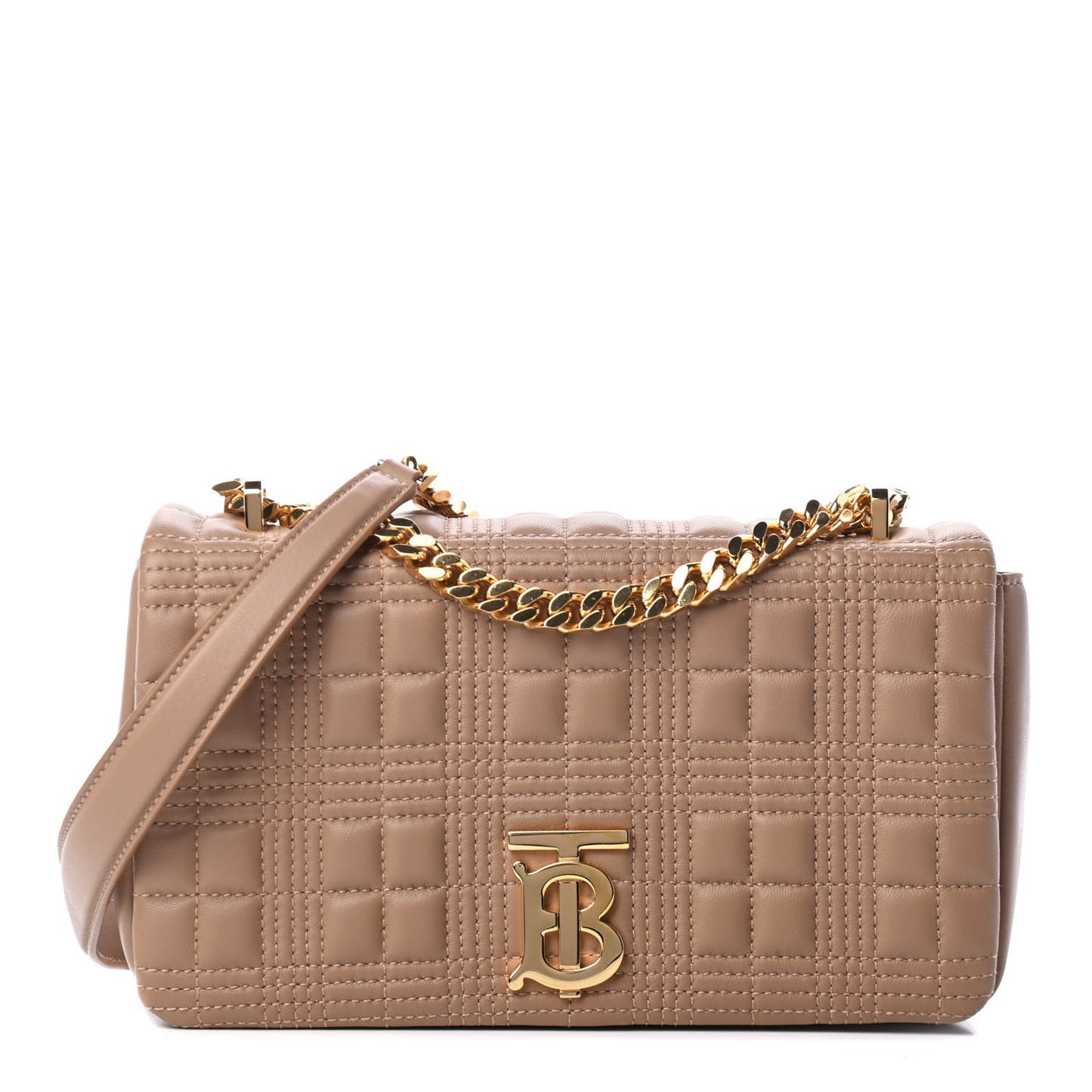 Lambskin Quilted Small Lola Bag Camel