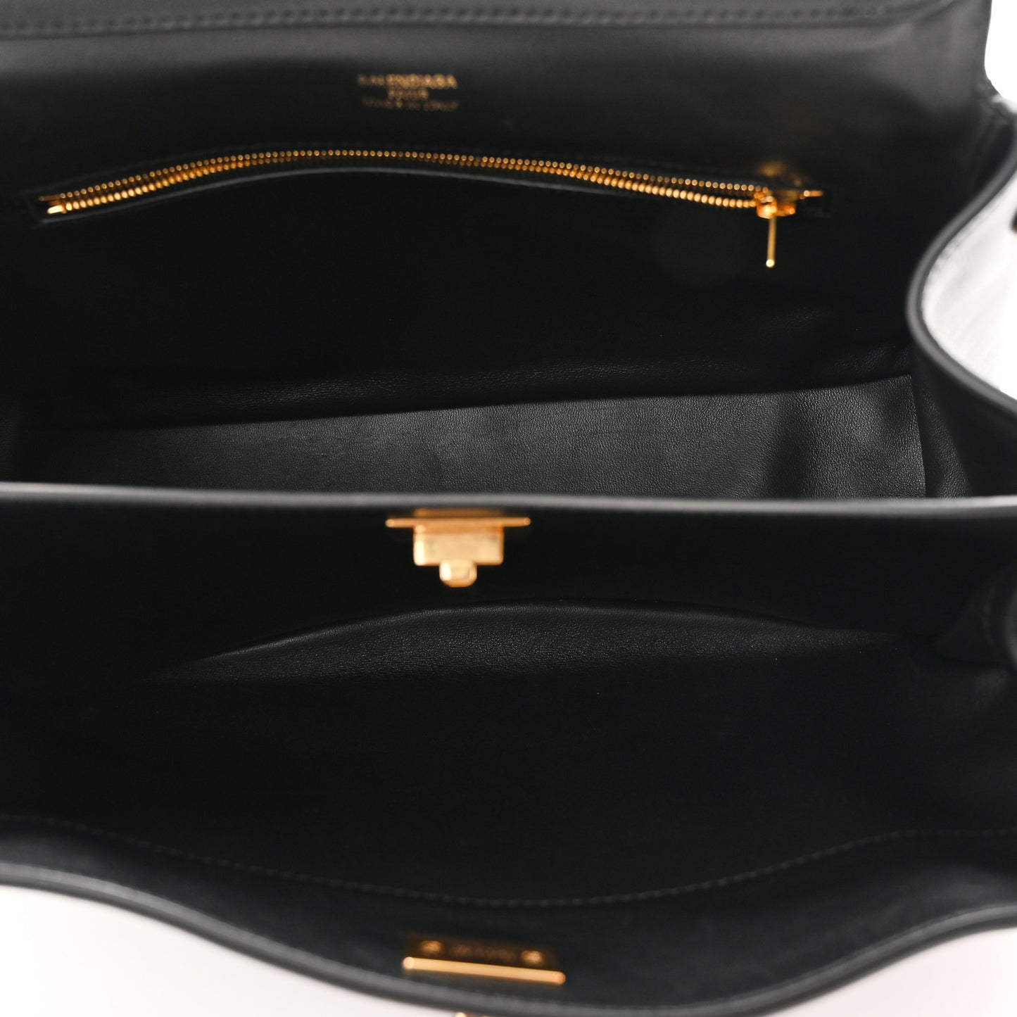 Natural Smooth Calfskin Small Rodeo Top Handle Handbag Black
