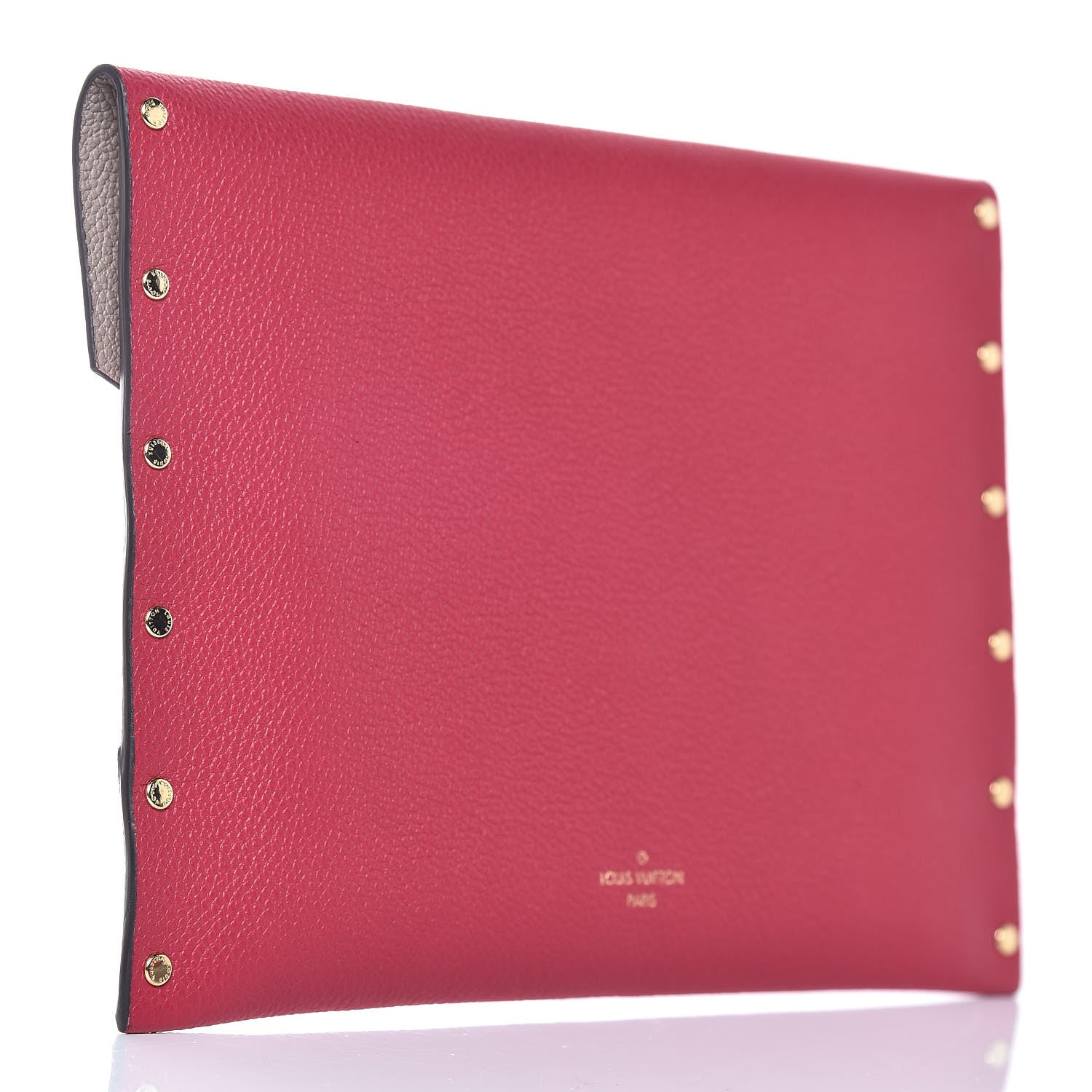 Louis Vuitton Cuir Rivets Enveloppe Fuchsia 3 of 9