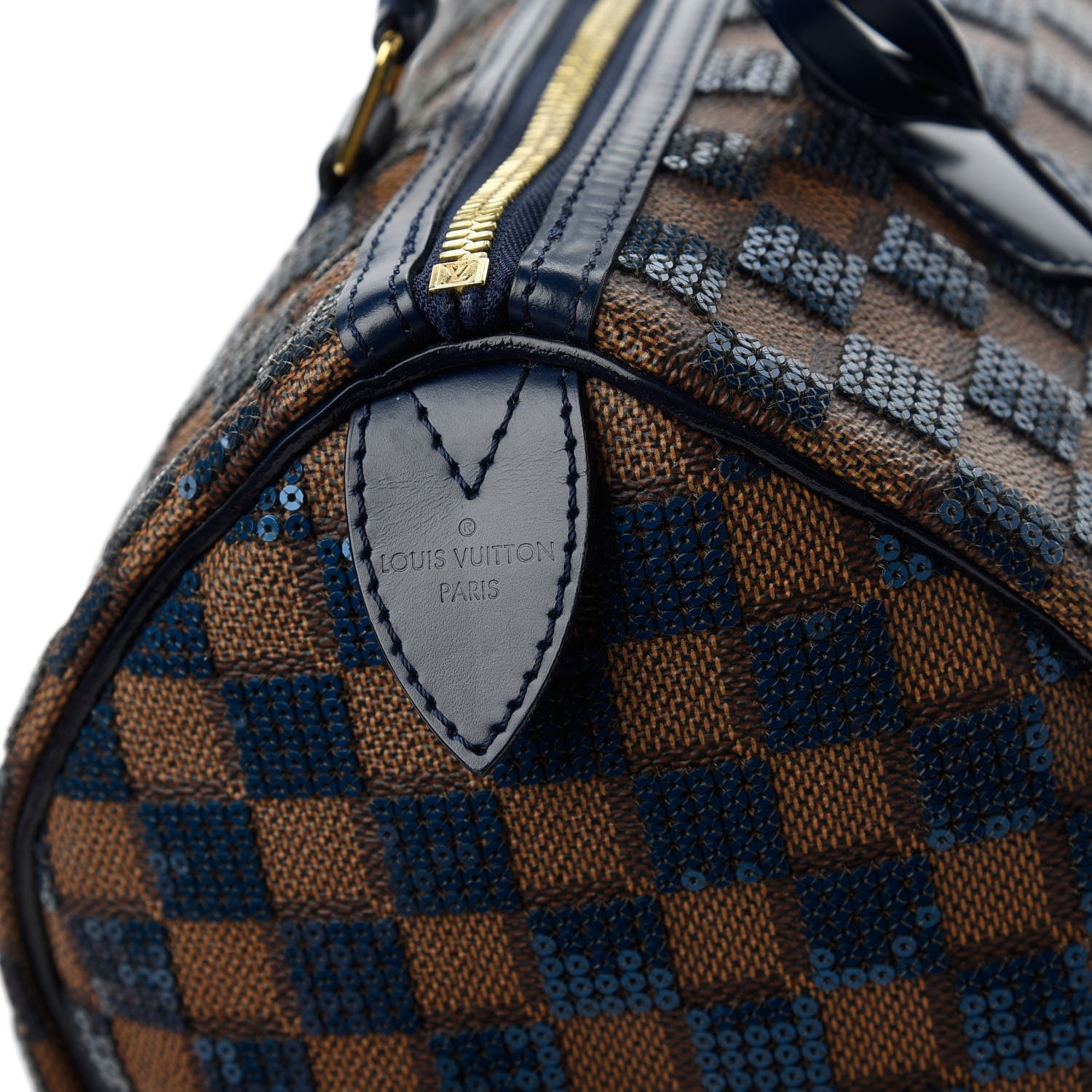Louis Vuitton Damier Paillettes Speedy 30 Blue 8 of 11