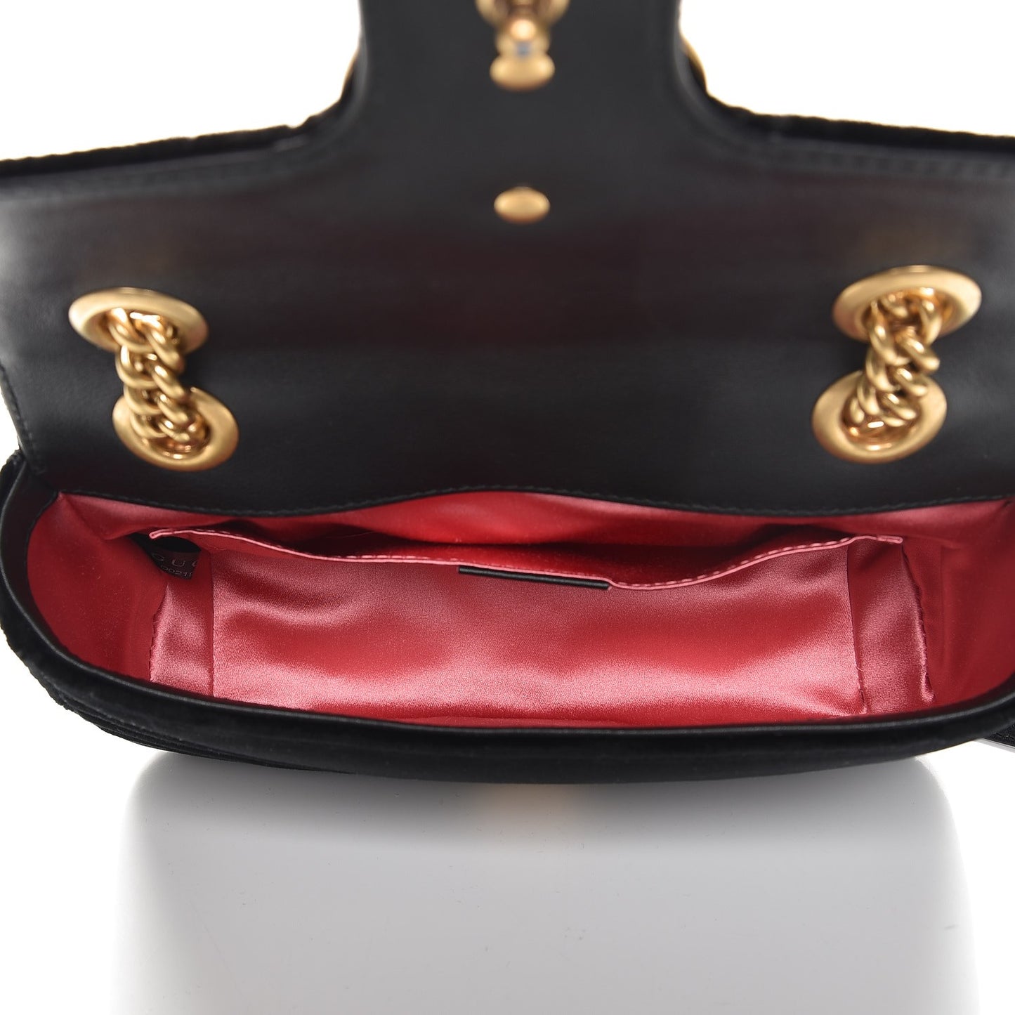 Velvet Matelasse Mini GG Marmont Shoulder Bag Black