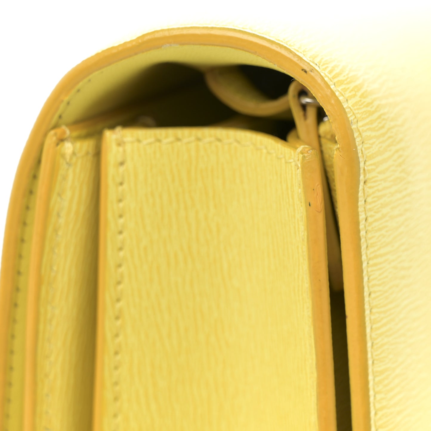 Liege Calfskin Medium Classic Box Flap Bag Fluo Yellow