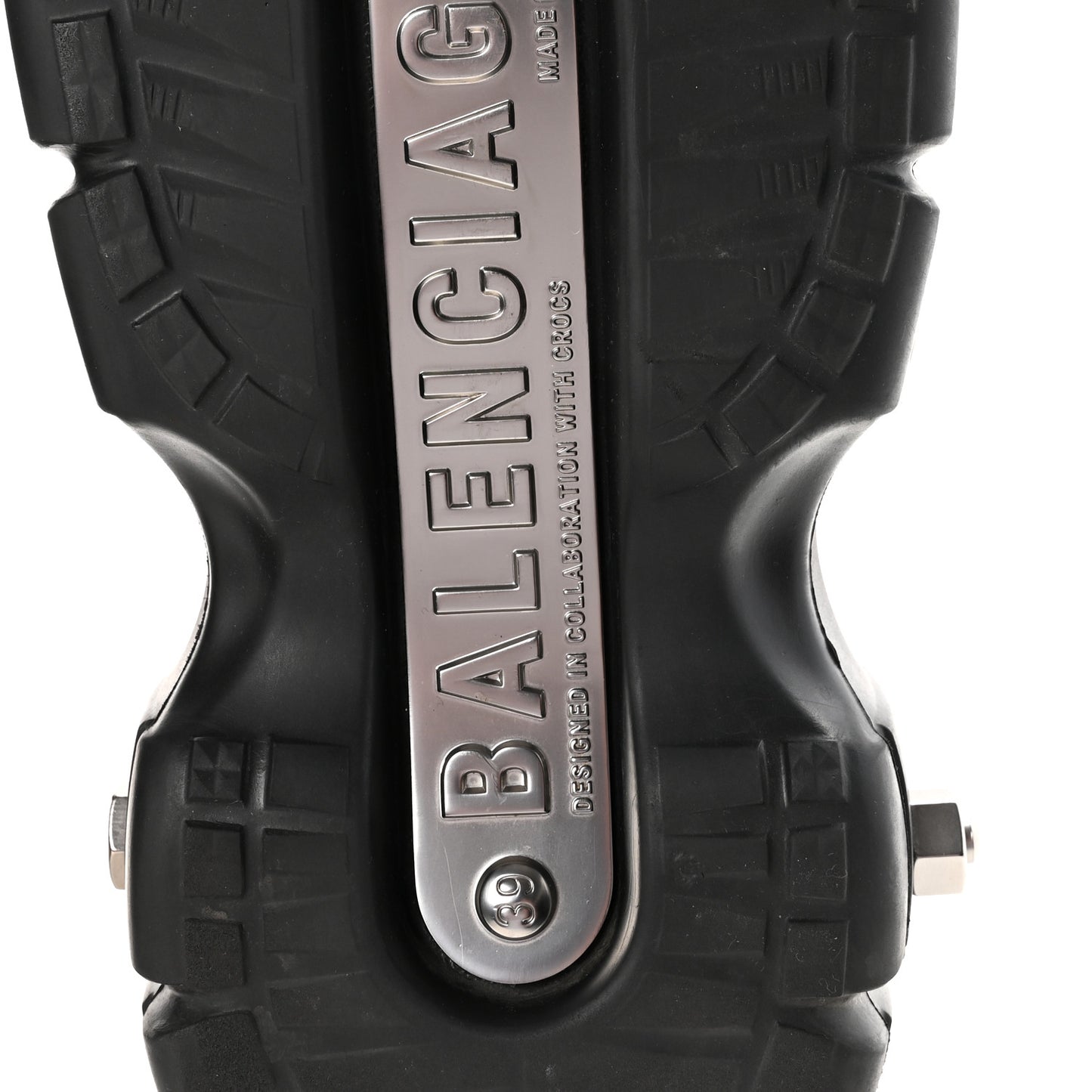 X CROCS Rubber Hardcroc Platform Sandals 39 Black