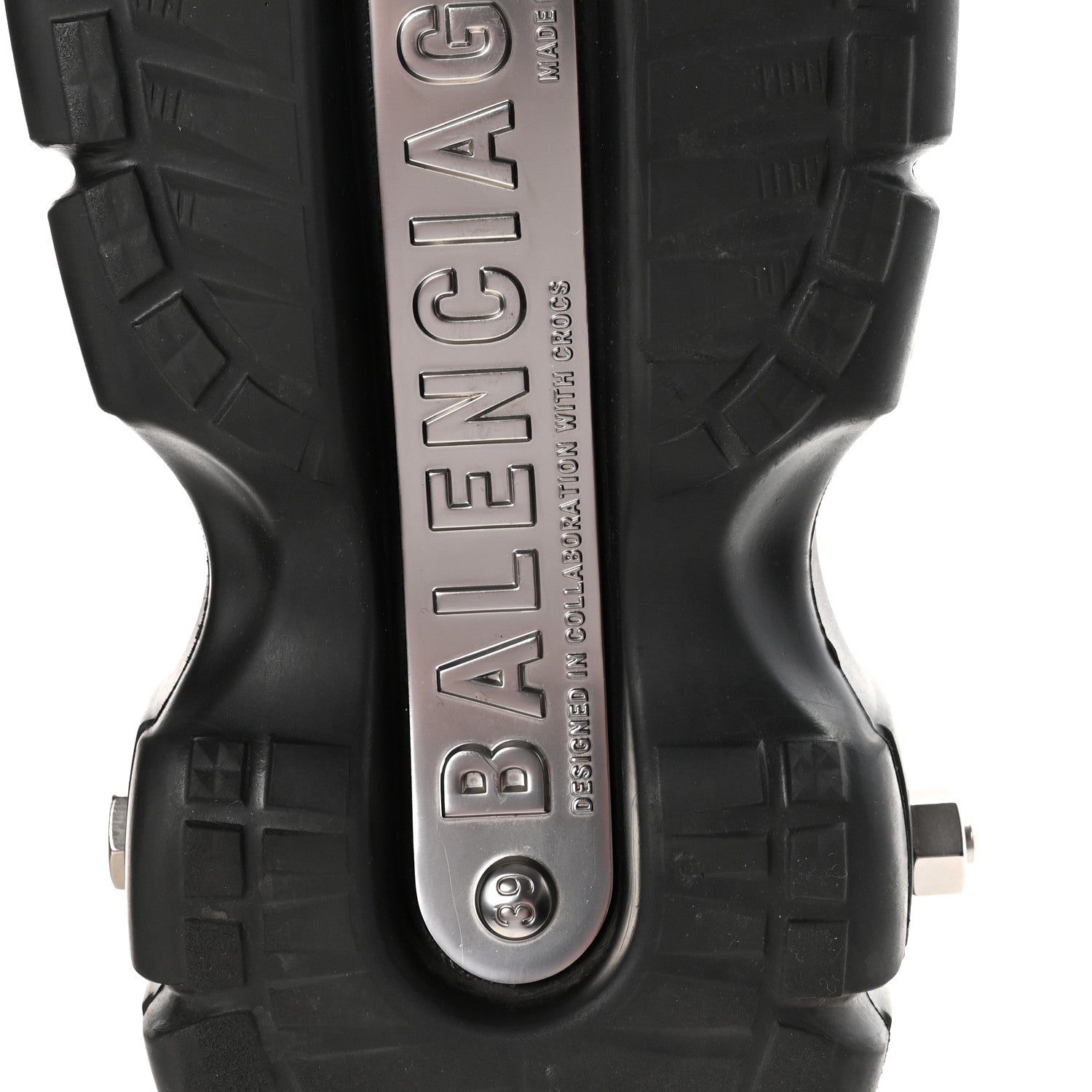Balenciaga X CROCS Rubber Hardcroc Platform Sandals 39 Black 7 of 8