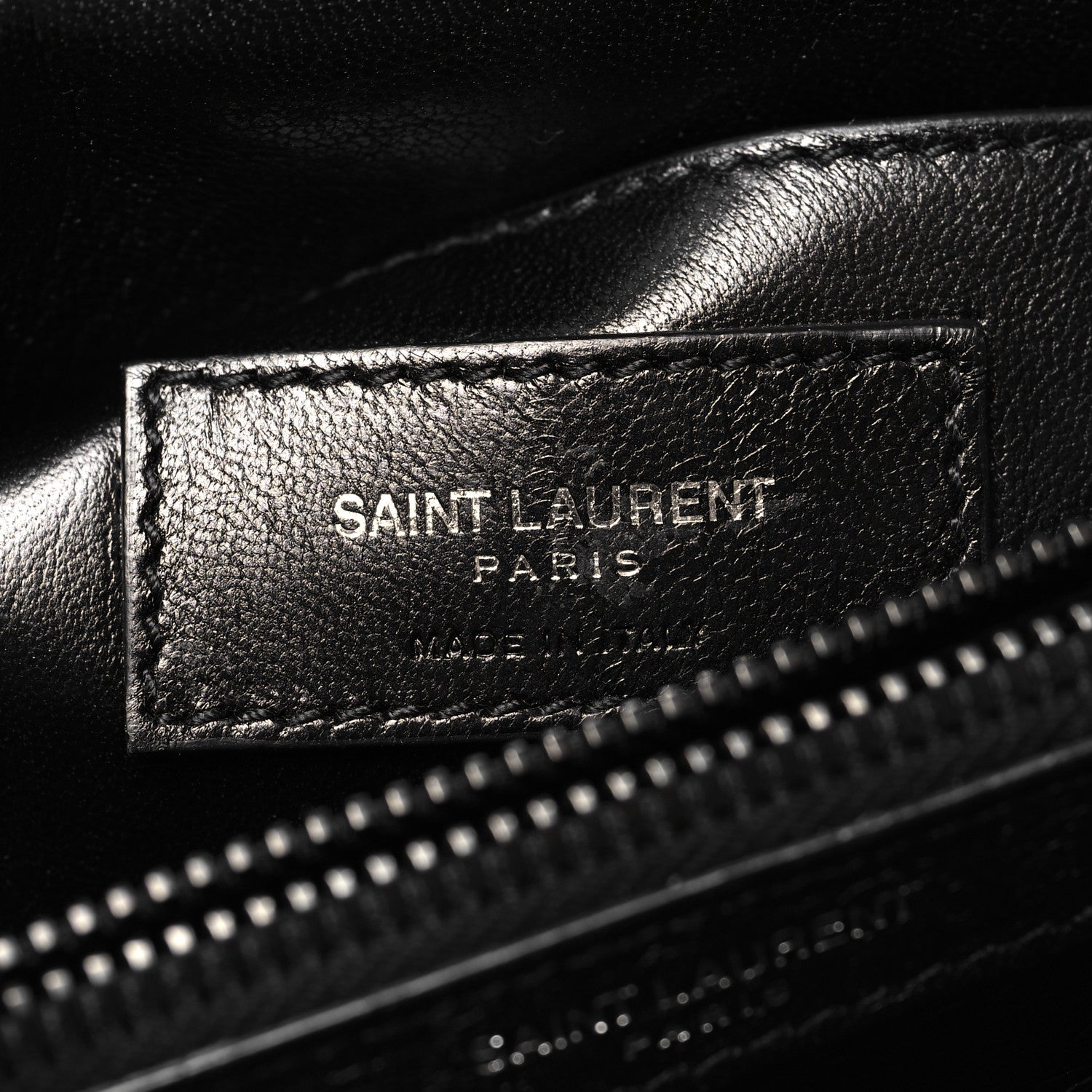 Saint Laurent Sheepskin Matelasse Chevron Monogram Monochrome Medium College Bag Black 6 of 11