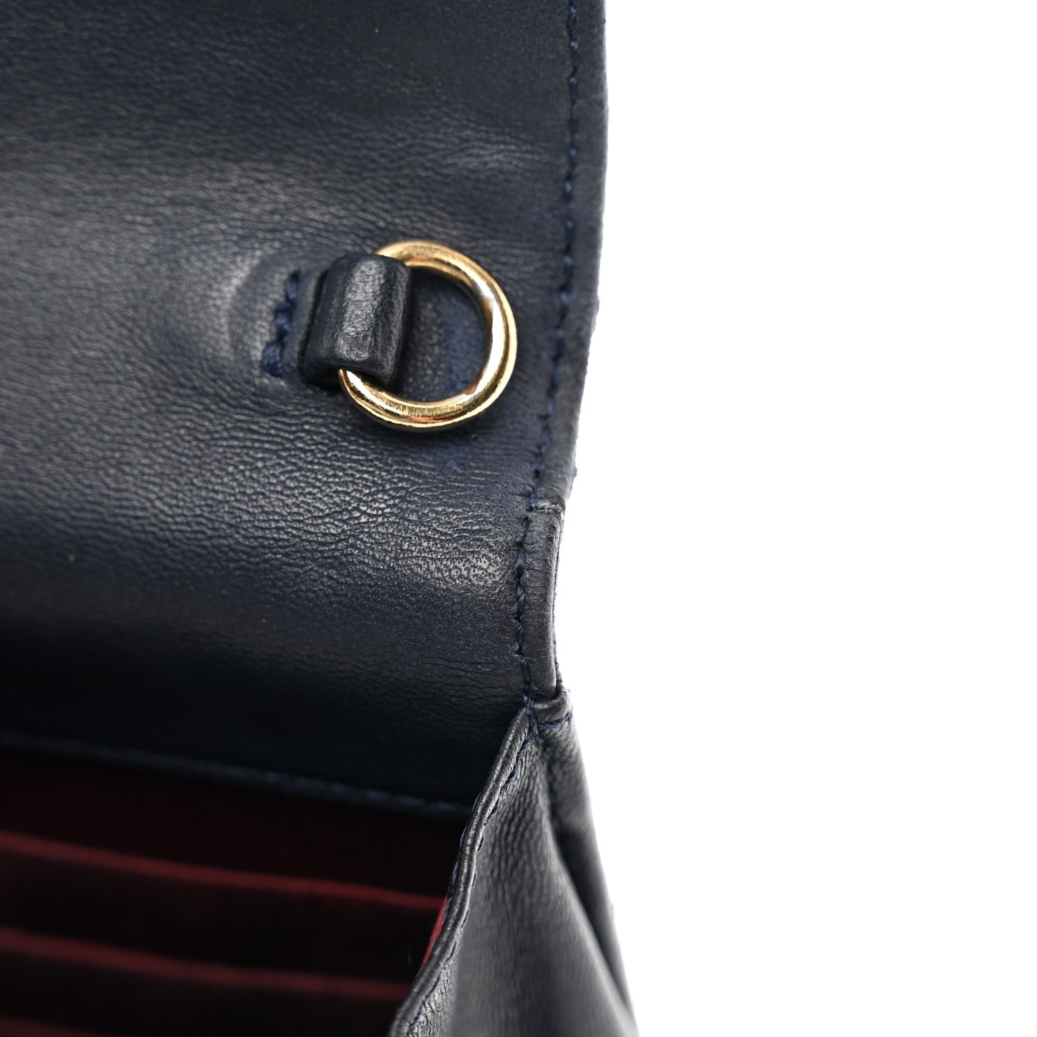 Chanel Lambskin Quilted Golden Class Wallet on Chain WOC Navy 8 of 13