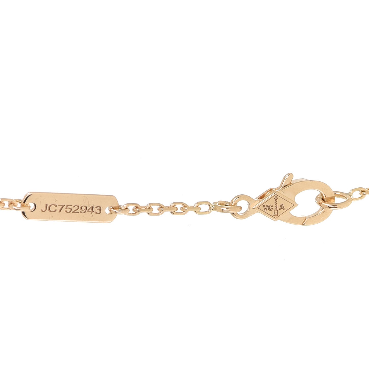 18K Yellow Gold Guilloche Vintage Alhambra Pendant Necklace