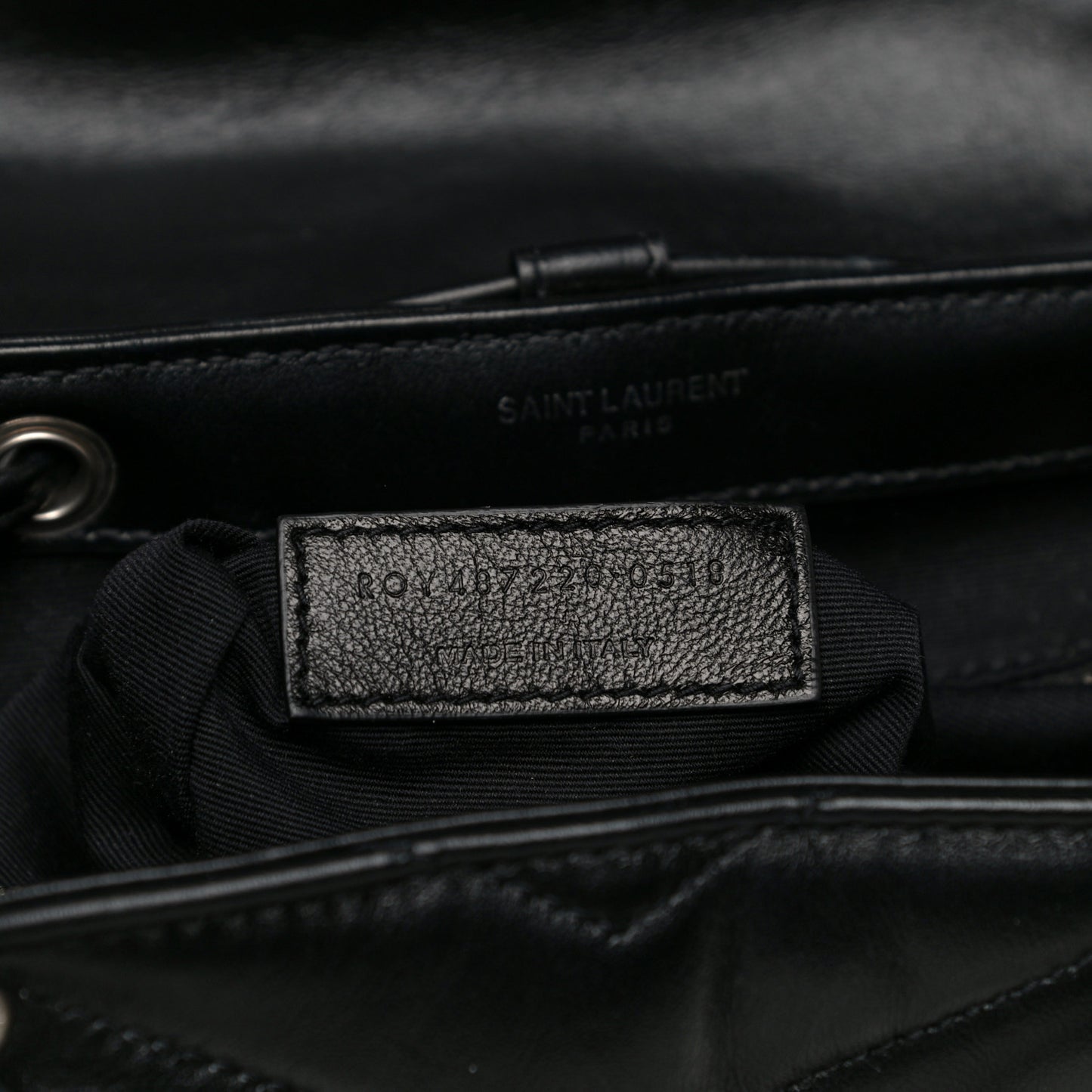 Calfskin Y Quilted Monogram Small Loulou Backpack Black
