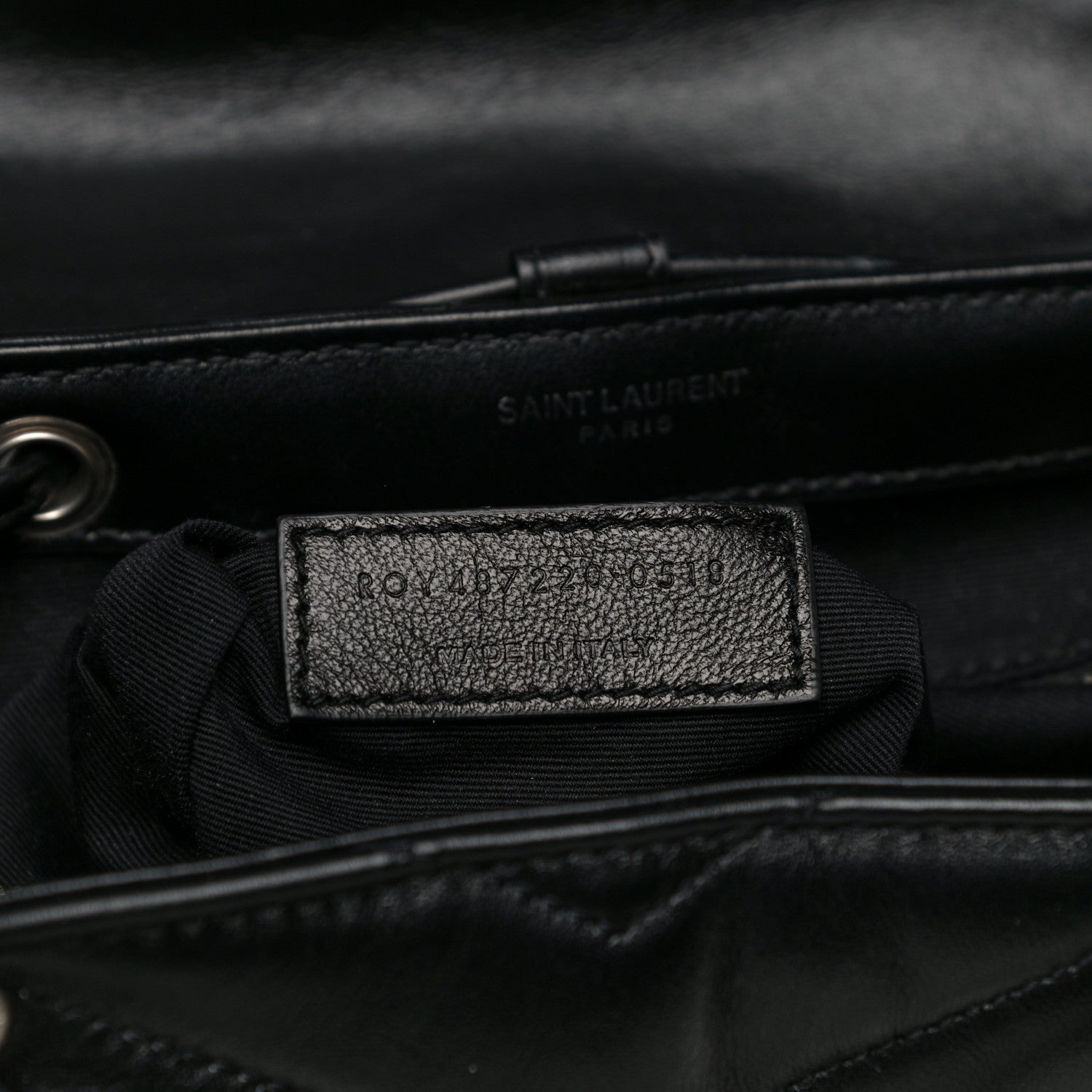 Saint Laurent Calfskin Y Quilted Monogram Small Loulou Backpack Black 8 of 13