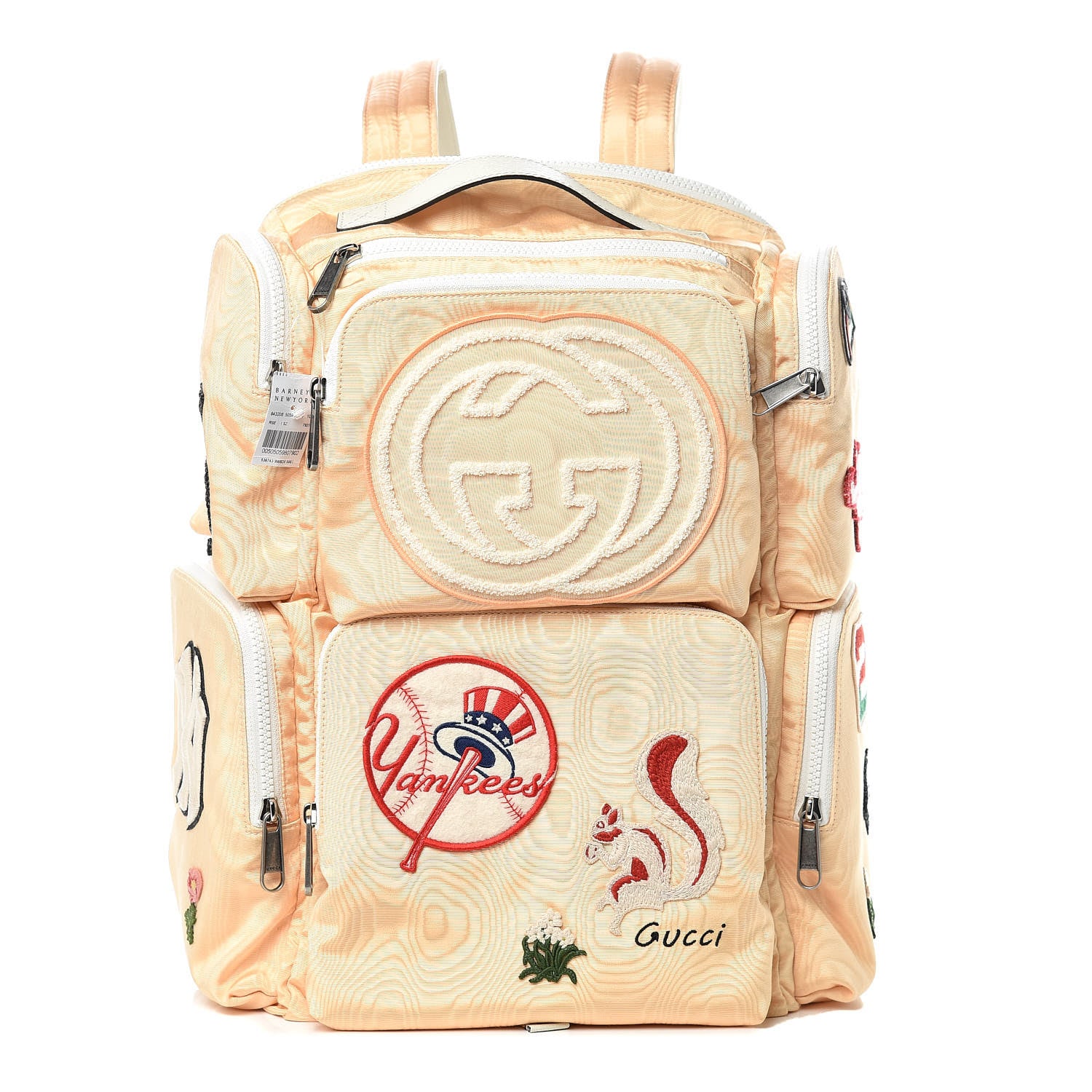 Gucci X MLB Nylon NY Yankees Patches Backpack Bianco 1 of 11