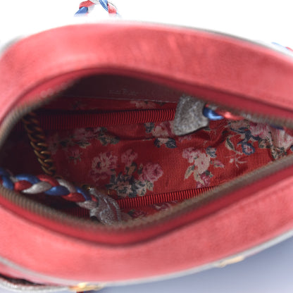 Gucci Laminated Nappa Trapuntata Mini Zumi Dome Shoulder Bag Rosso Marine Argento 5 of 13