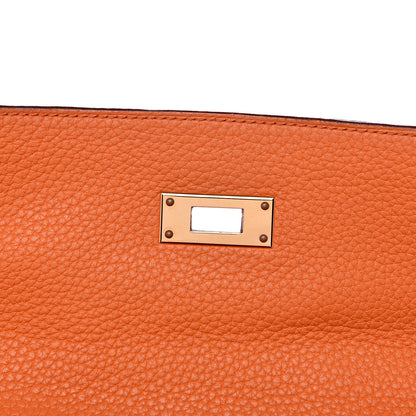 Hermes Taurillon Clemence Kelly Retourne 32 Orange 16 of 33